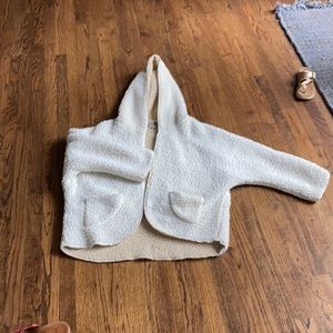 Anthropologie Fuzzy Teddy bear lambs wool hoodie